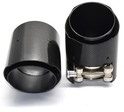 HONMER Für BMW G20 G21 320i 330i 2 Stück Carbon-Auspuffendrohre Direkter Anschluss An Das Endrohr Innendurchmesser 65 Mm(B ID65MM OD89MM)