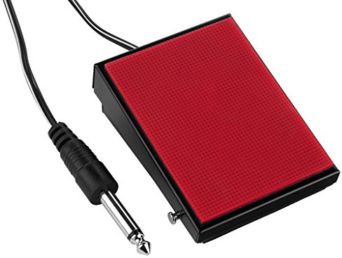 MONACOR FS-50 Fußtaster für Keyboards und Zubehör, rot, 6,3mm