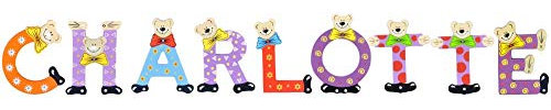 Playshoes Kinder Holz-Buchstaben Namen-Set Charlotte - Sortiert