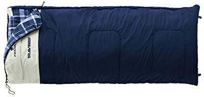 Ferrino Travel 200 blau Deckenschlafsack kompl. zu öffnen, Innenmaterial Baumwolle