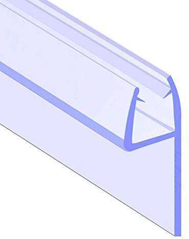 ECOSPA Rubber & Plastic Bath/Shower Screen Seal Strip for 6-8mm Glass Screens or Doors • Straight or Curved • Seals Gaps up to 29mm • Wing Length 30mm Twin Pack
