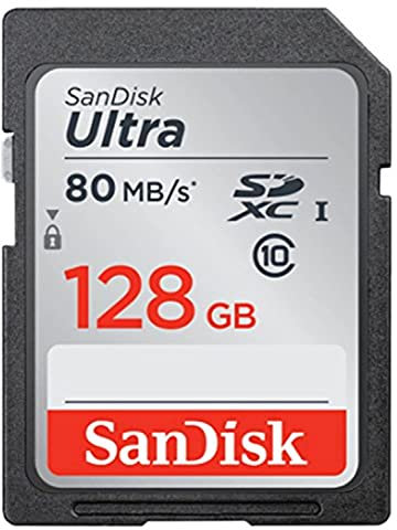 Sandisk 128GB SDXC UHS-I 128GB SDXC UHS-I Class 10 memory card - memory cards (SDXC, -25-85 °C, Black, Red, Silver, -40-85 °C, UHS-I, Class 10)