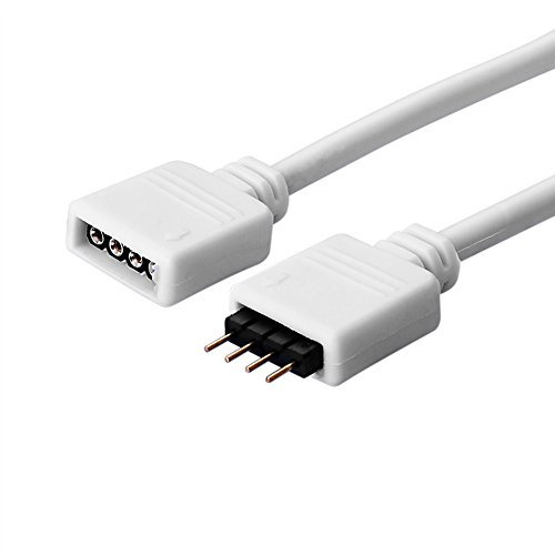 Sienoc 2.5m cable de extensión 250 cm de tira del LED RGB de 4 pines, conector, adecuado para la tira del RGB LED