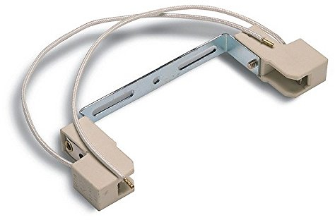 FAMATEL – Glühbirnenfassung Halogen I R7s I Lineal 110 mm I 4A I 250V I Mit Silikonkabel 25 cm I Keramik