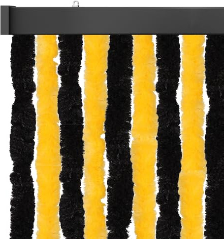 Arsvita Flauschvorhang 90x220 (Grün-Weiß), Perfekter Insekten- und Sichtschutz für Ihre Balkon- und Terrassentür, viele Farben