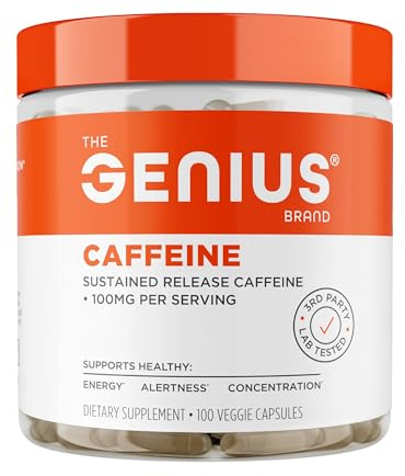 The Genius Brand Caffeine Sustained-Release, 100mg, 100 Servings