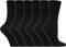 IOMI - 6 paires femme confort chaussettes diabétiques sans elastique en 5 couleurs (37/42, Black)