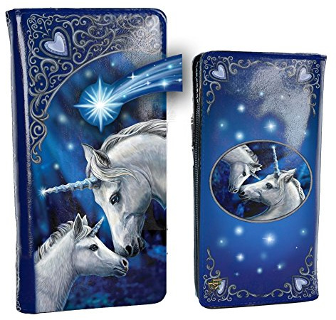 Nemesis Now B3942K8 Sacred Love Lisa Parker Embossed Purse 18.5cm Blue, PU, One Size