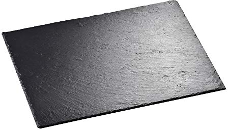 MALACASA, Serie Nature.Slate, 1-teilig Set Schieferplatte Käseplatte 40 x 30 cm 16 Zoll Schiefer Servierplatte Buffetplatte