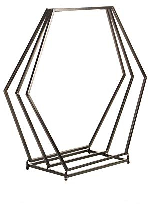 UNUS Holzhalter 6 eckig schwarz klein