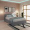 GFW Classic Leather Upholstered Ottoman Storage Bed With Gas Side Lift & Under Bed Storage, King, Grey