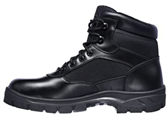 Skechers Wascana Benen, Anfibi Da Lavoro Uomo, Black Leather W Textile, 41 EU