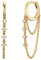 NOELANI Damen Creolen vergoldet aus 925er Sterling Silber mit synthetischen Zirkonia (1,2 cm), Gold, Kommt in Schmuck Geschenk Box, 2031570