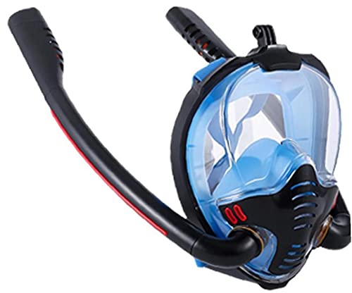 TOSSPER K3 Dual Tube Silikon Schnorchelmaske Anti-Nebel Und Anti-leck-Full-Gesicht-voller Trockener Tauch-tauchmaske High-Definition-objektiv