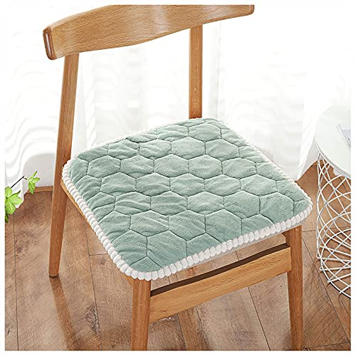 Sitzkissen - Bequemes Stuhlkissen ​- Perfekt als Premium Sitzauflage Stuhl, Essensstuhl Sitzkissen,Mit Riemen,Rutschfestes,für Küche, Schlafzimmer,Wohnzimmer,Garten,Mehrfarbig-Mint green 2er set 45x45