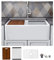 MEJE 76.2 x 50,8 cm Évier de food de ferme con tablier et rebord avant, tazón de cerámica simple con planche à découper, grille et passoire - Blanc