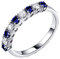 Epinki 750 Weißgold Trauringe, 0.36ct Labor Erstellt Saphir mit Diamant Ring Hochzeitstag, für Hochzeit Verlobung Jahrestag, Echtes Gold Kollektion, Weiß Gold, Gr.51 (16.2)