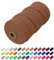 Uiopa Makramee Garn 2mm x 200m, Baumwollkordel Farbig Baumwollgarn Geflochten Baumwollseil, Natürliche Baumwollschnur für Wandbehang, Vorhang, Traumfänger, Hängepflanze, Deko (Karamell)