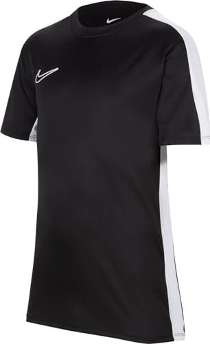 NIKE Short-Sleeve Soccer Top Y Nk DF Acd23 Top SS, Black/White/White, DR1343-010, XS