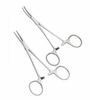 Pinzas de bloqueo de pelo para orejas de mascotas, pinzas de bloqueo de acero inoxidable para perros y gatos (15 cm, rectas)
