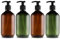 4Pcs Empty Press Pump Bottles, 300ML Refillable Bottle for Cooking Sauces, Plastic Liquid Soap Dispenser Refillable Container for Essential Oils, Lotions, Shampoo, Conditioner