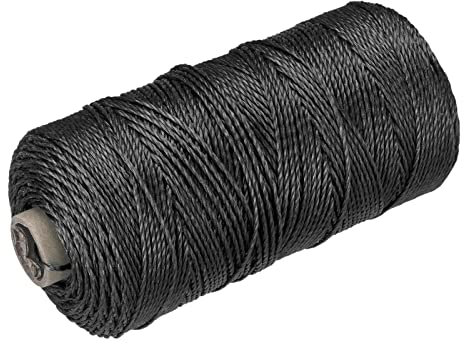 sourcing map Twisted Mason Line Nylonschnur Schnur Schwarz 300 m 1,5 mm Durchmesser für Netz, Landschaftsbau, Heimwerker, DIY-Projekte, Handwerk, Mauerwerk, Gartenarbeit