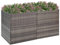 WIFESE 157x80x80 cm Pflanzkübel Grau Poly Rattan Blumentopf Gross PflanzküBel Groß Hochbeet Metall AußEn Plant Box Blumentopf Hoch Flower Pot Blumentopf Rechteckig Blumentopf Grau mit Stahl