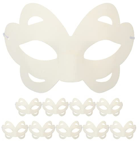 10 Stücke Blanko Masken Kinder: Masken Zum Basteln Blanko Papier Augenmasken DIY Maskerade Maske Karneval Maske Anziehmasken Für Kinder Graffiti Kunsthandwerk Handwerk
