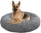Grand Filippo Fluffy Hundebett mit waschbarem Bezug 100 cm - Handgefertigt Hundebett Flauschig - Hundekissen Flauschig - Katzenbett Maschinenwaschbar - Rund Katzenbett Grau