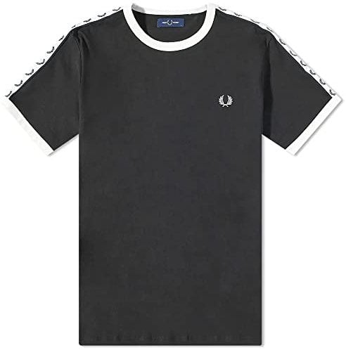Fred Perry Taped Ringer T-Shirt Schwarz, Schwarz , XXL