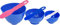 Calla Scorpio - 3 cuencos flexibles de goma para mezclar materiales de alginato y yeso + 3 cuchillos mezcladores