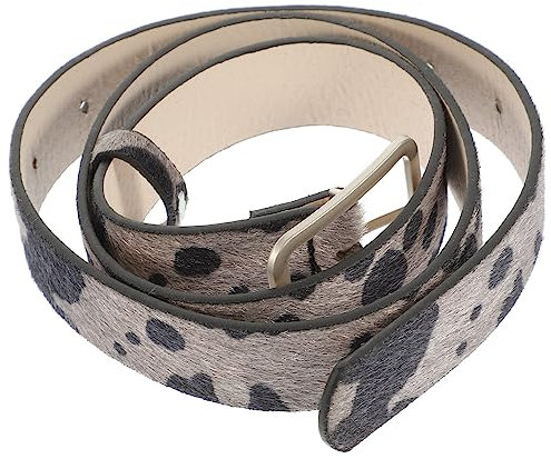Verstellbarer Kuhmuster GüRtel FüR Damen, 2.9cm Breiter Pu-Leder GüRtel, Modischer TaillengüRtel FüR Dekoration Und Alltag, 100cm Lang