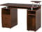 HOMCOM Mesa de Ordenador PC 120 cm Mesa Escritorio de Oficina con Múltiples Estantes 2 Cajones Bandeja de Teclado y Soportes para Monitor CPU 120x55x85 cm Marrón