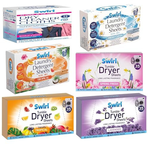 35pk Tumble Dryer Sheets - Tropical - Laundry and Detergent Sheets - Fresh Fragrance