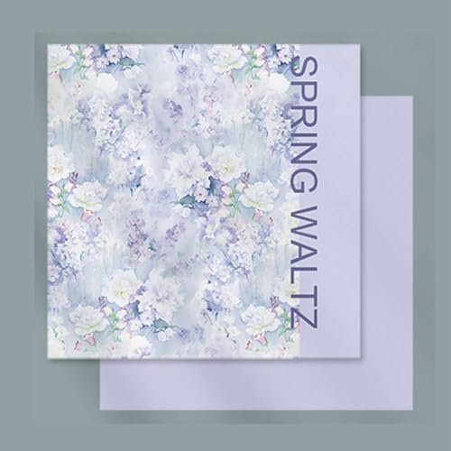 Floristische Papier - The Secret Garden Flieder - Bögen 53x53 cm - 10 Stück