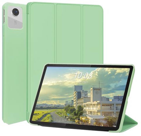 FSCOVER Case for Lenovo Tab M11 11 inch 2024 (TB330FU), Trifold Stand Soft Slim TPU Back Shell Tablet Cover, Auto Wake/Sleep,Green