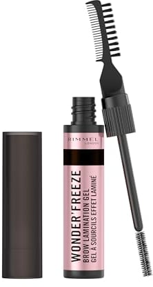 Rimmel Wonder'Freeze Gel de Fixation des Sourcils, Cire à sourcils, sculpte les sourcils, non collant, application propre, léger, formule vegan, 6 g, 003 Medium Brown