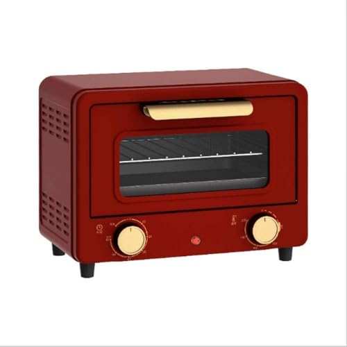 horno mini horno freidora de aire horno Mini horno con puerta de vidrio a prueba de explosiones, horno grill eléctrico, horno for pizza con función de temporizador, función de enfriamiento automático,