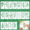 SMCEHEYA Malschablonen, wiederverwendbare Blumenschablonen, Malvorlagen, Blumenblätter, Zeichenschablonen für Holz, Leinwand, DIY, Scrapbooking, Fenster, Wanddekoration, Kunstkarte, Notizbuch, 7,5 x