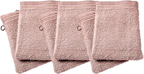 UNIVERSDECOR Lot de 2 ou 6 Gants de Toilette Spa 15 x 21 cm / 400 GR/m² (6, Vieux Rose)