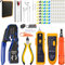 MAYLINE Pinza Crimpatrice RJ45 Strumenti Kit di Rete Professionali,RJ12 RJ11 CAT5 Cirmpatura per Cavi ReteCAT6 Manutenzione del Kit LAN Tester del Cavo Strumenti di Riparazione (Arancia)