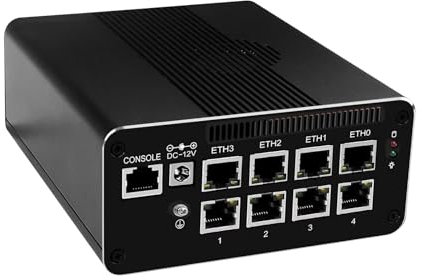 PeeliCeeli Firewall Micro Appliance Mini PC 13th Gen Raptor Lake U300E, 8 x i226V 2.5GbE LAN, PCIe x8, OPNsense Router Hardware, USB3.2, TF, HD, DP, Type-C, DDR5 64GB RAM 1TB SSD