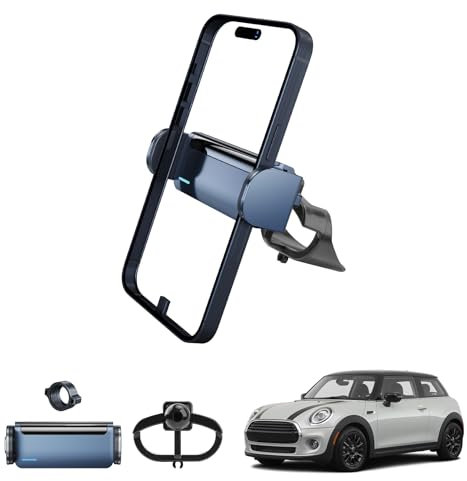 Coleya Supporto Cellulare Elettrico Compatibile con Mini Cooper 2015-2021/ Mini Countryman Clubman 2017-2021, Porta Telefono Auto, Rotazione a 360°, Compatibile con Tutti Smartphone 4-7