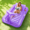 MoKo Aufblasbar Meerjungfrau Solarium Pool Luftmatratze, 182 x 120 cm Groß Solarium Pool Wasserhängematte mit Kissen, Persönliche Sonnenbaden Pools Loungesessel für Erwachsene Hinterhof, Lila