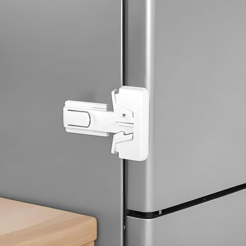 2 Stück Gefrierschrank Sicherung Verschluss Kühlschrank Schloss Türriegel Kühlschrankschloss Baby Schrank Kindersicherung Schranksicherung Schubladensicherung Für Schränke Schubladen Kühlschrank