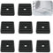 Amortiguadores de Vibración para Aire Acondicionado de Goma, 8 Piezas Amortiguadores de Goma para la Unidad Exterior del Aire Acondicionado, Negro