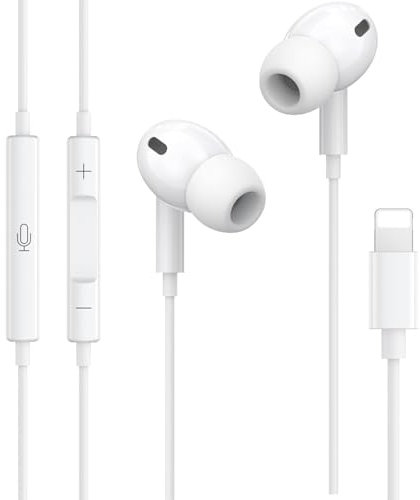 Kopfhörer mit Kabel für iPhone MFi Zertifiziert In Ear Kopfhörer mit Mikrofon und Lautstärkeregelung HiFi Stereo, Ohrhörer für Kompatibel mit iPhone 14/13/12/11/SE/XR/7alle iOS