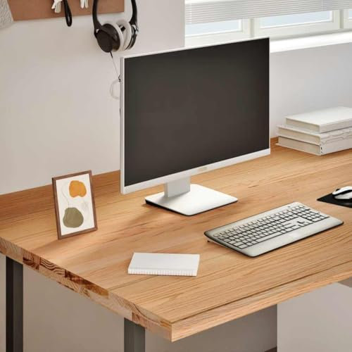 Brokky Schreibtischplatte Massivholzplatte Tabletop Tischplatte Holz Tischplatten Hellbraun 200x100x4 cm Massivholz Eiche