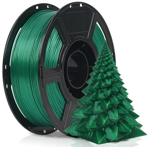 FLASHFORGE Xmasserie Rapid PLA-Filament Aurora Grün, Hochleistungs-3D-Druckerfilament max 500mm/s Druckgeschwindigkeit, Unvergleichlicher Brillanz, Funkelndem Finish und Ultraglatter Oberfläche
