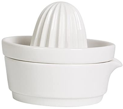 Garneck Spremiagrumi in ceramica, spremiagrumi manuale, per limoni, arance e lime, ideale per succhi freschi, design moderno della cucina, materiale durevole semplice